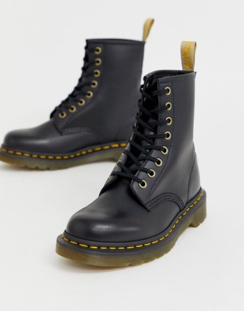 Dr Martens Vegan 1460 Classic Ankle Crne - Ženske Čizme | 97012ZWSV